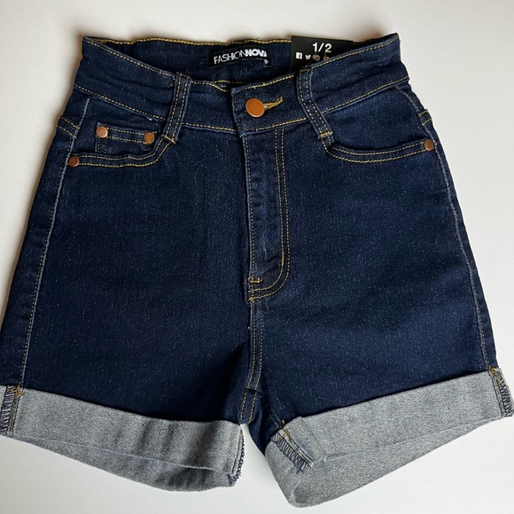 Fashion Nova Pants - Fashion Nova dark denim shorts